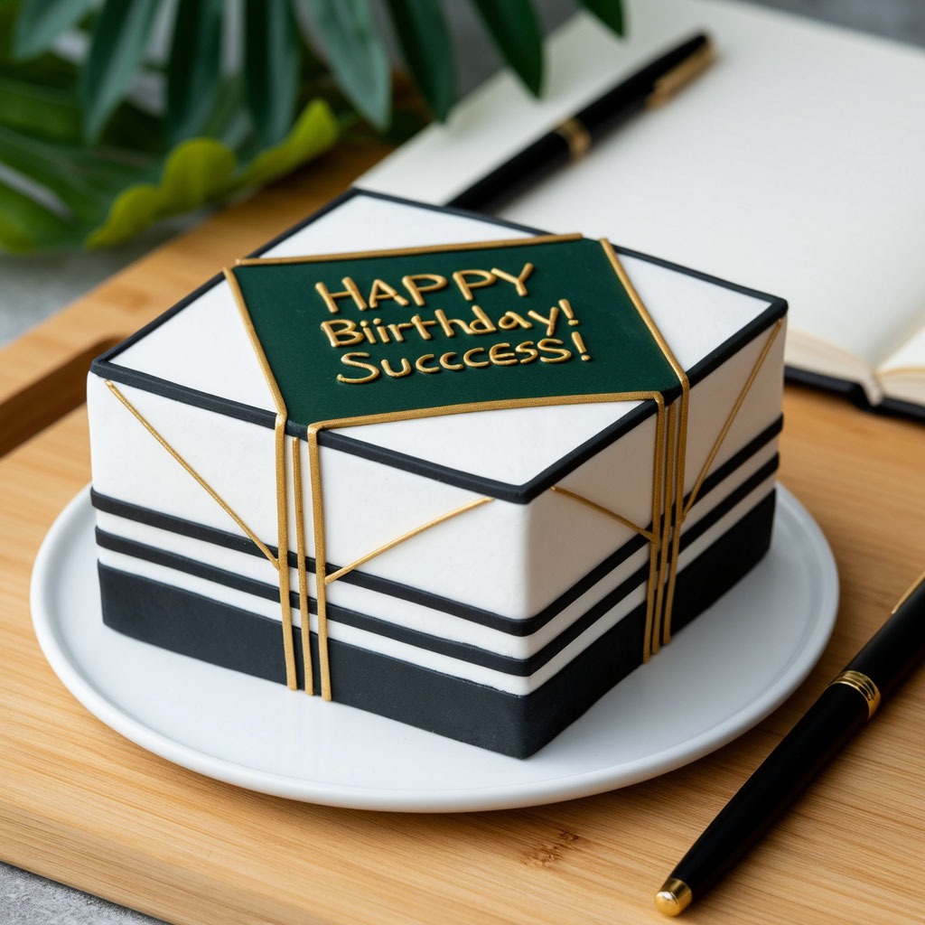 Минималистичный бенто торт для коллеги, начальника, деловой подарок