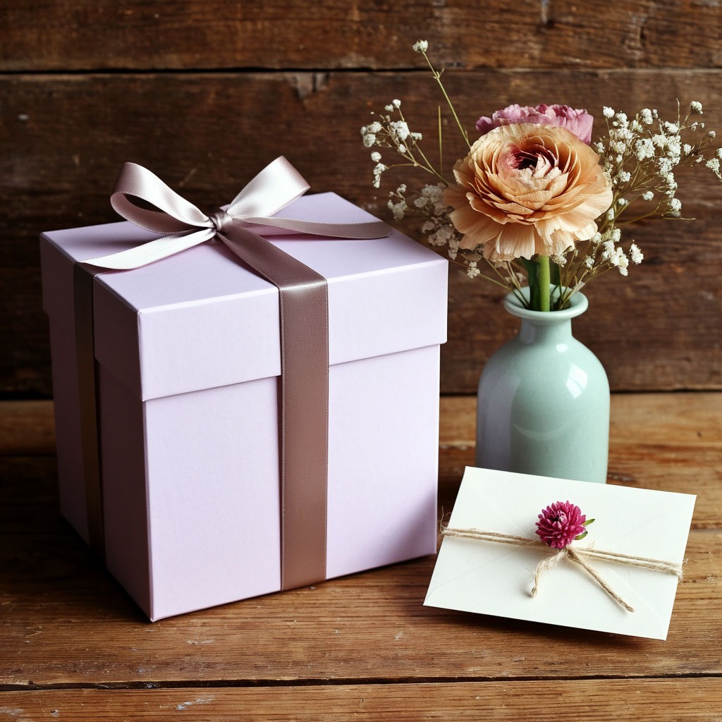 Красивая подарочная упаковка и презентация коробки для бенто торта с открыткой