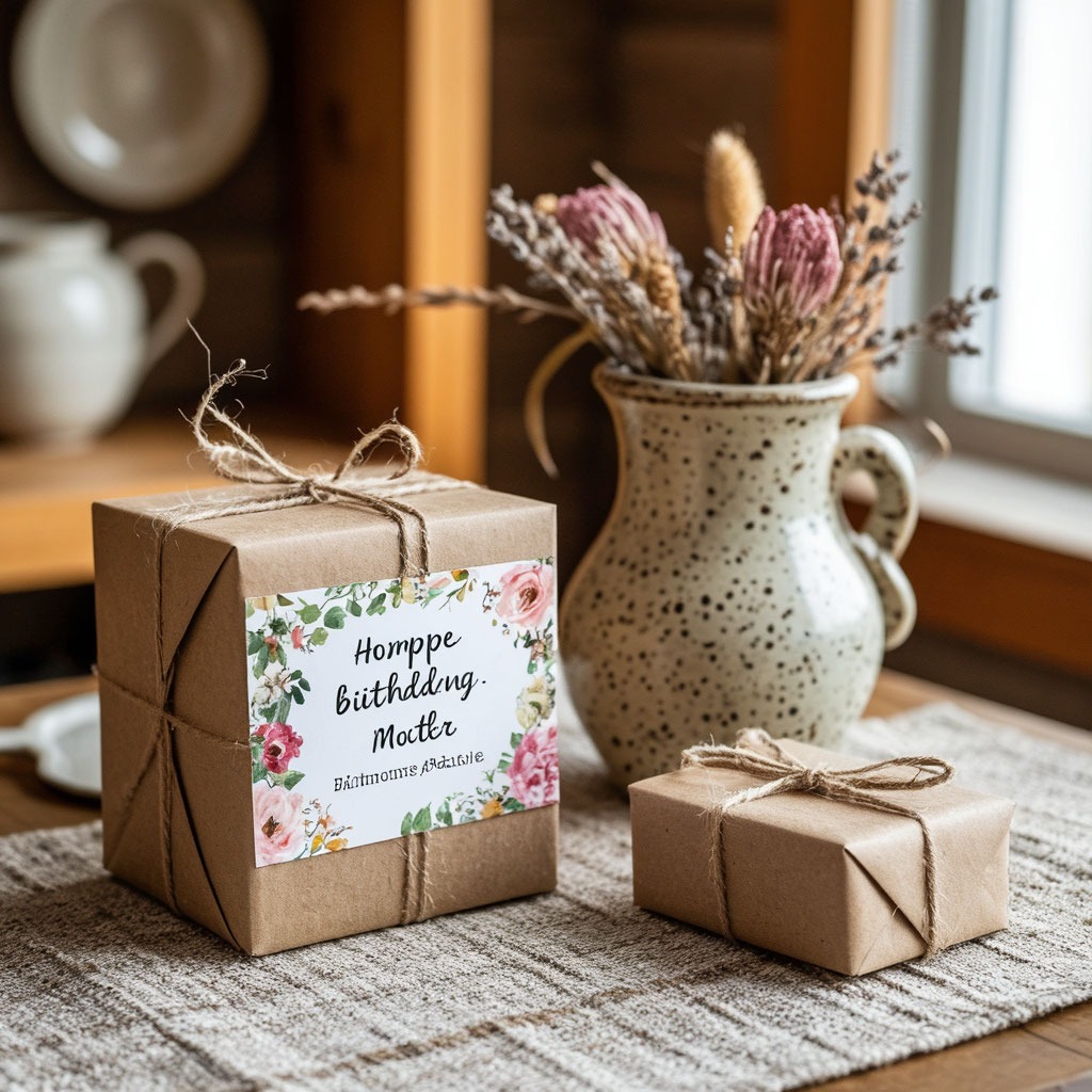 Самодельный подарок или основной презент для мамы на день рождения.