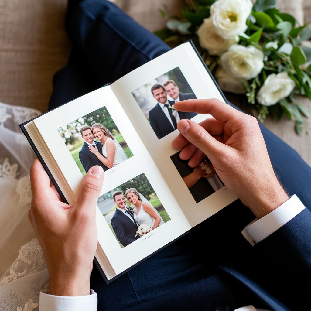 Пара вспоминает свадебный день в свою первую годовщину.