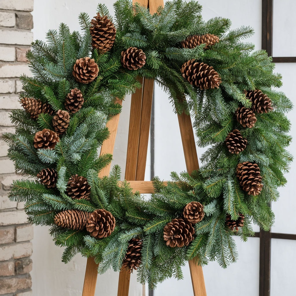 Фотозона на Татьянин день из еловых веток и шишек.