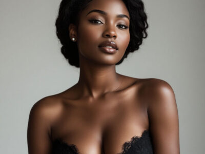 Чернокожая девушка на 8 марта