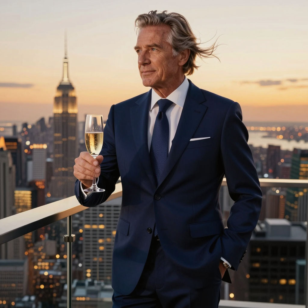 Прикольная открытка с юбилеем мужчине 60 это новые 30 элегантный костюм закат