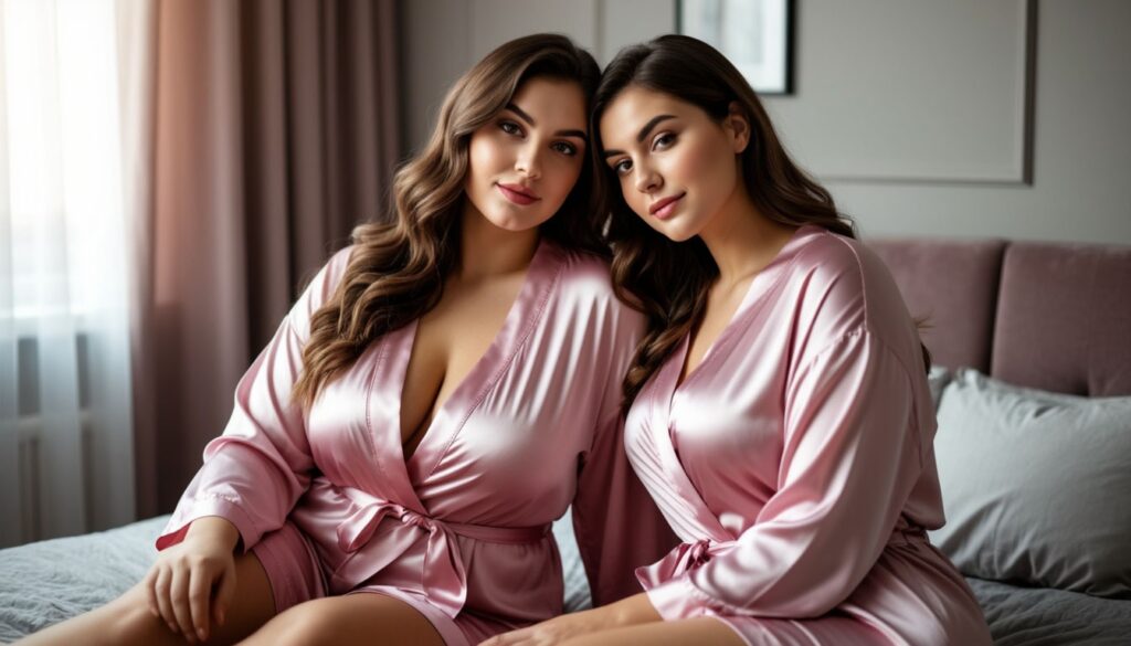 Девушки сидят на кровати