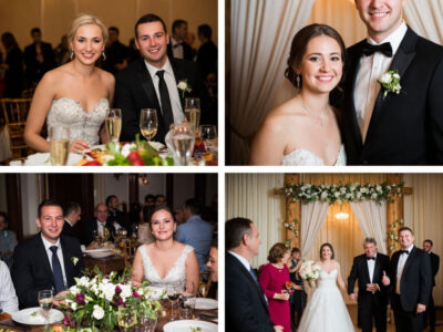 Коллаж из трех свадебных сценариев с русскими женщинами и мужчинами