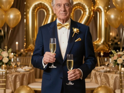 Сценарий на 70 лет мужчине элегантный юбиляр в золотом зале с бокалом