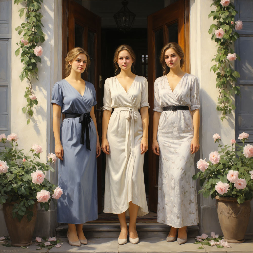 Три русские девушки с формами с табличками на выкупе невесты