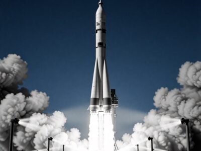 старт ракеты Восток 1 Байконур 12 апреля 1961 года